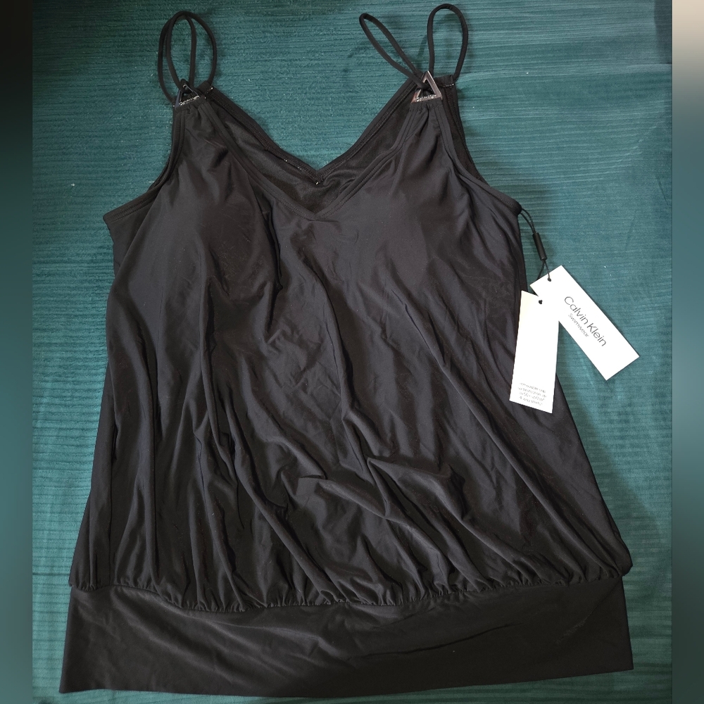 Calvin Klein Black Padded Swimwear Top
